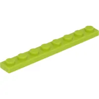 LEGO 1x8 plaque 3460 - 50 pièces Lime