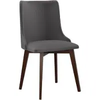 Mirjan 24 Chaise de cuisine rembourrée AFTON 9 - noyer / gris foncé