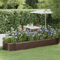 Prolenta Maison Exclusive - Lit surélevé de jardin Acier galvanisé marron
