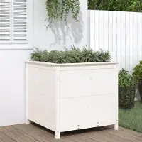 Prolenta Maison Exclusive - Bac à plantes blanc 82,5 x 82,5 x 78 cm Bois massif Pin