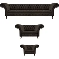 AEA Komplett Wohnzimmer Set 3tlg Sofas Garnitur Designer Luxus Polstermöbel