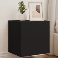 Prolenta Maison Exclusive - Meuble TV avec éclairage LED Noir 40,5x35x40 cm