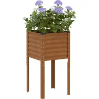 Prolenta Maison Exclusive - Pot de jardin, 45 x 45 x 88 cm, acier patiné