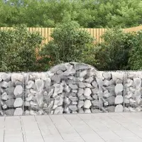 Prolenta Maison Exclusive - Paniers à gabions arqués 3 pcs 200x50x80/100 cm Fer galvanisé