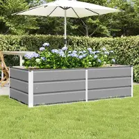 Prolenta Maison Exclusive - Bac à plantes gris clair 160 x 80 x 45 cm en acier