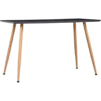 The Living Store Table à manger Gris et couleur chêne 120×60×74 cm MDF