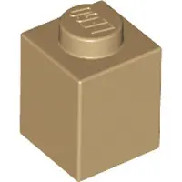 LEGO 100 pièces , pièces n° 3005 en beige foncé (Dark Tan)