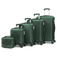 FCH Set de valises à coque dure ALIGHTUP 4 pièces, set de valises,set de trolleys valise à roulettes valise de voyage extensible,4 trolleys et Beauty-Case en plastique ABS robuste