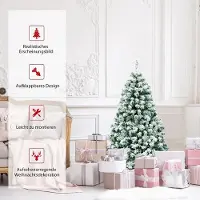 Northix Sapin de Noël artificiel de 135 cm avec lumières et neige