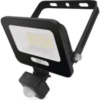 Emos Projecteur LED en aluminium GLARO 20W avec détecteur, IP54, 2000lm, blanc neutre 4000K, 20cm de câble en caoutchouc, noir, ZS2324B