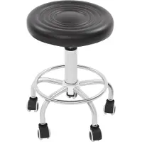 StarTech.com Tabouret de bar à roulettes 360° - Tabouret pivotant - Réglable en hauteur - Avec roulettes - Pour la maison/le bureau/le bar/le salon - Noir