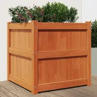 Prolenta Maison Exclusive - Bac à plantes brun ciré 60x60x60 cm Bois massif de pin
