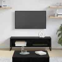 Prolenta Maison Exclusive - Meuble TV 100 x 36,5 x 30,5 cm Noir aspect chêne