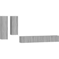 Syfax Ensemble de meubles TV 4 pcs Sonoma gris Bois d'ingénierie