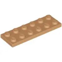 LEGO 2x6 plaque 3795 - 100 pièces Nougat moyen
