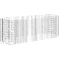 Syfax Lit surélevé à gabion Fer galvanisé 300x100x100 cm