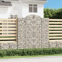 Prolenta Maison Exclusive - Paniers à gabions arqués 11 pcs 200x50x220/240 cm Fer galvanisé