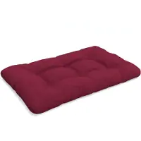 Pokar Coussin pour palette avec belle surpiqûre Garniture canapé-palette, Taille:Coussin d'assise 120 x 80, Couleur:Rouge foncé