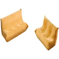 AEA Oranges Designer Sofa-Set Luxuriöse Wohnzimmer Polstercouchen 2tlg