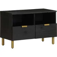 Syfax Meuble TV noir 70x33x46 cm bois d'ingénierie