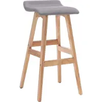 Syfax Chaise de bar Gris clair Tissu