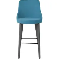 AEA Tabouret de bar élégant Chaise Designer Chaise en bois Chaise de salle à manger Tabouret de bar bleu Nouveau