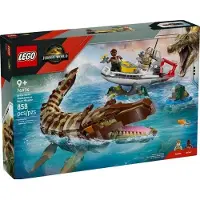 LEGO Jeu de construction Bateau en mission Mosasaure, 76974, 858 pièces, Jurassic World