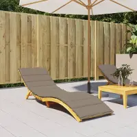 vidaXL Meubles Coussin pour bain de soleil Taupe 200x60x3 cm Tissu Oxford - Coussins pour meubles de jardin 314211