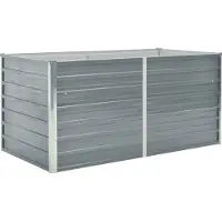 Syfax Jardinière 160 x 80 x 77 cm Gris Acier galvanisé