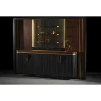 AEA Luxe Bureau Set Armoire Avec Éclairage Table basse