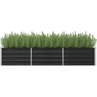 Prolenta Maison Exclusive - Potager surélevé anthracite 240 x 80 x 45 cm en acier galvanisé