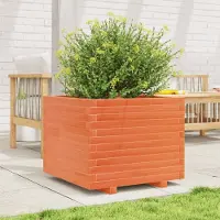 Prolenta Maison Exclusive - Jardinière cire marron 60x60x49,5 cm bois de pin massif