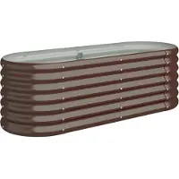 Syfax Lit surélevé de jardin Acier galvanisé marron