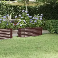 Prolenta Maison Exclusive - Lit surélevé de jardin Acier galvanisé marron
