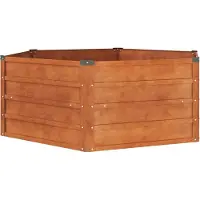 Syfax Lit surélevé de jardin rouillé 129x129x45 cm acier corten