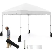 Northix Tente pavillon pop-up étanche 3 x 3 m avec sac à roulettes