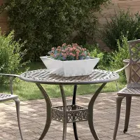 Prolenta Maison Exclusive - Ensemble de 5 pots de jardin, argenté, 40 x 40 x 15 cm, en acier inoxydable