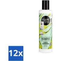 Organic - Shampooing fortifiant aux algues et à la citronnelle - Fortifiant et restructurant - 280 ml - Pack avantage - 12 pièces