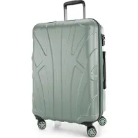 Suitline - Valise rigide moyenne avec joint d'expansion Check-In Bagages Trolley extensible Valise à roulettes Valise de voyage, taille M, 4 roulettes, TSA, 66 cm, 100% ABS,Mint