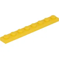 LEGO 1x8 plaque 3460 - 250 pièces jaune