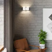 Silamp Applique Murale Double Cylindre Blanc pour Ampoule G9