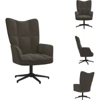 vidaXL Fauteuil relax gris foncé velours - Fauteuil