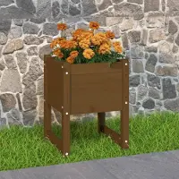 Prolenta Maison Exclusive - Bac à plantes brun miel 40 x 40 x 52,5 cm en pin massif