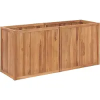 Syfax Lit surélevé de jardin 150x50x70 cm Bois de teck solide