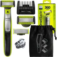 Philips OneBlade 360 QP2830 Rasoir Noir Vert avec étui de voyage Corps de barbe
