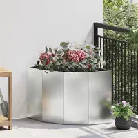Prolenta Maison Exclusive - Jardinière d'angle argentée 60 x 60 x 50 cm Acier galvanisé