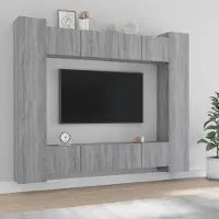 Prolenta Maison Exclusive - Ensemble de meubles TV 8 pièces gris Sonoma en bois composite