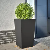 Prolenta Maison Exclusive - Bac à plantes noir 45x45x75 cm en acier