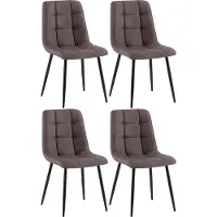 CLP lot de 4 chaises de salle à manger Antibes tissu