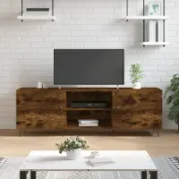 Prolenta Maison Exclusive - Meuble TV Chêne fumé 150x30x50 cm Matériau dérivé du bois